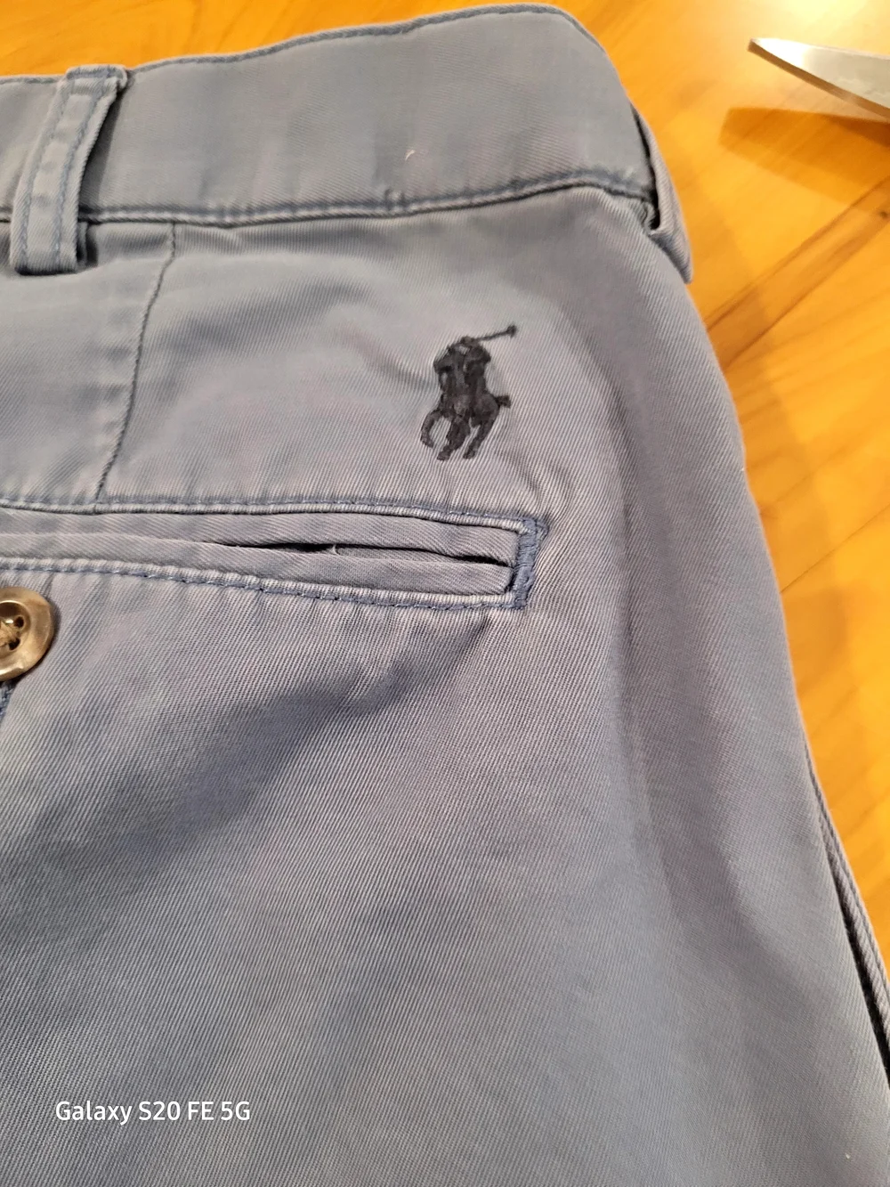 Polo by Ralph Lauren Men's Blue Pleated Cotton Shorts